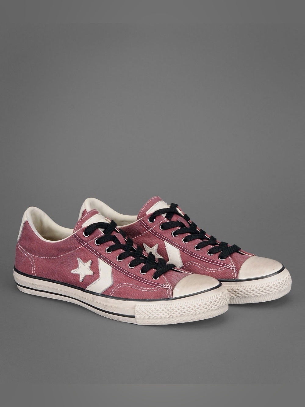 Converse x John Varvatos Star Player EV OX Low-Top Lace Up Deep Red Sneakers 11